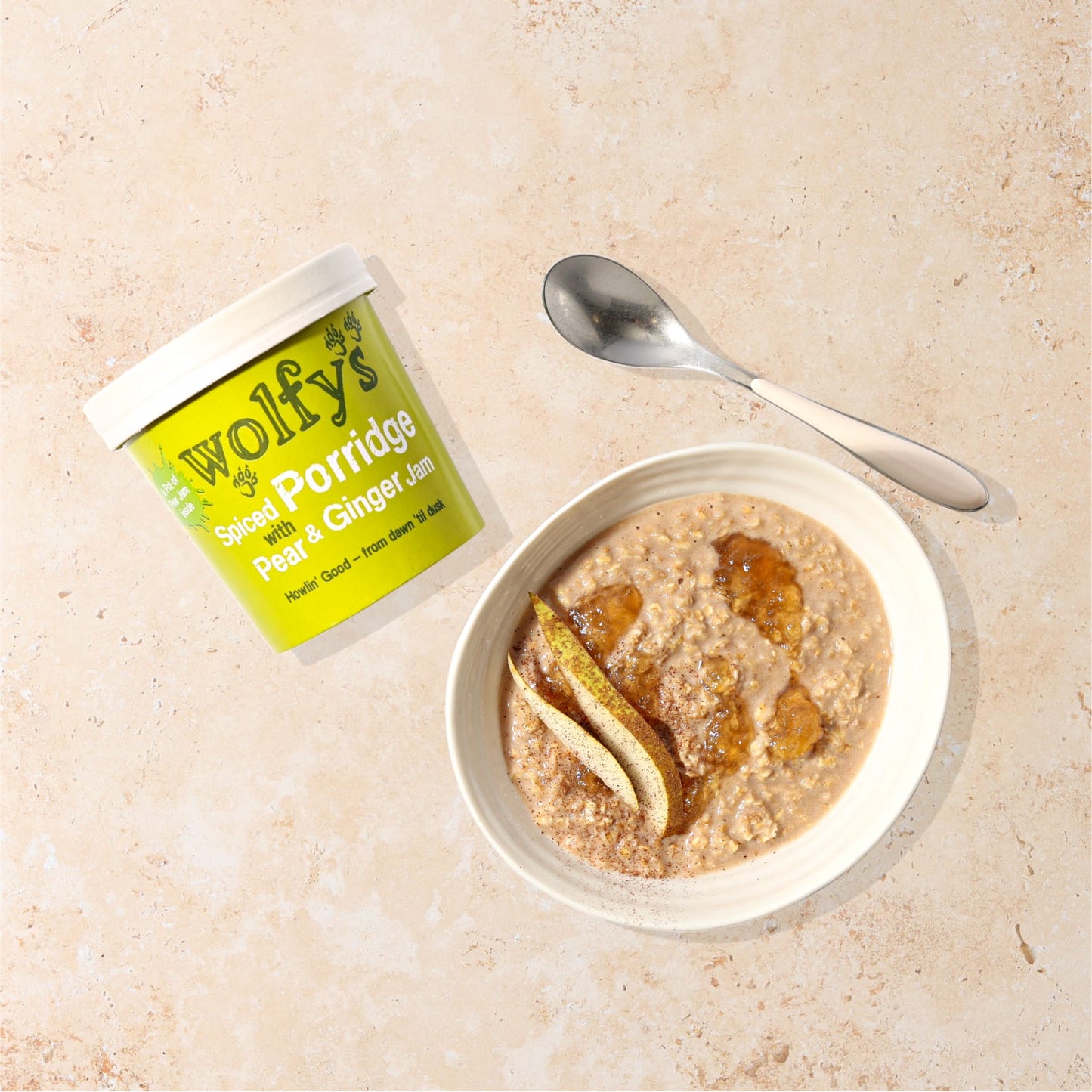Wolfys Porridge Pots - Pear and Ginger