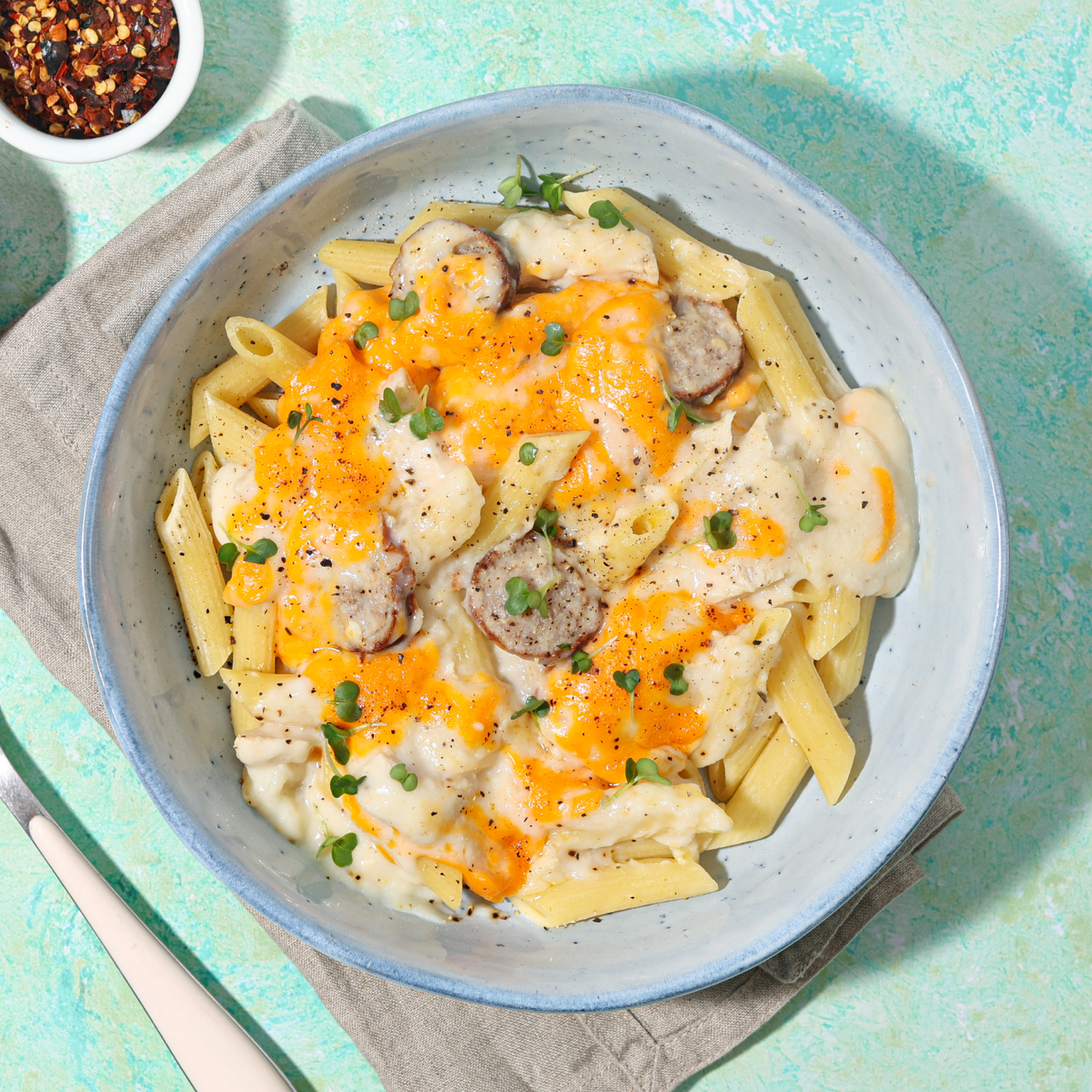 Creamy Sausage & Chicken Penne