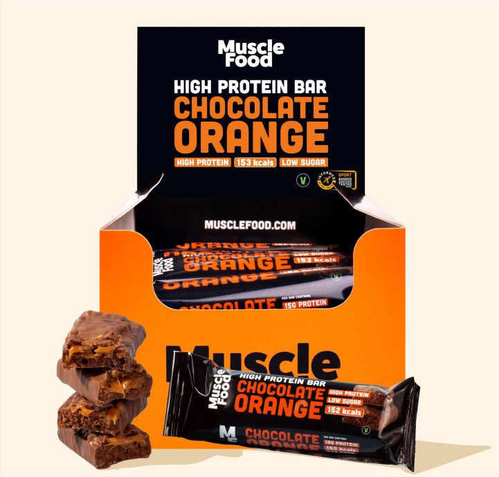 12 x 45g MuscleFood Chocolate Orange Protein Bars