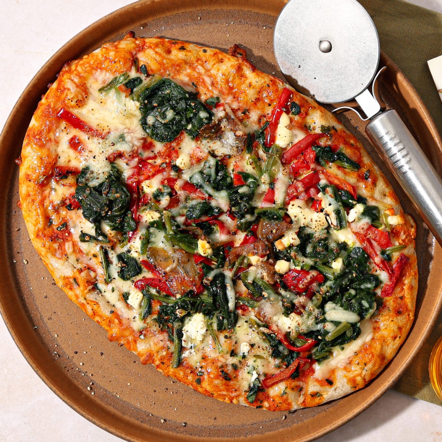 High Protein Goats Cheese Pizza