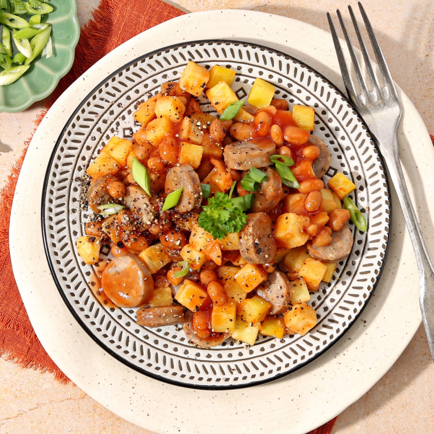 Sausage, Bean & Potato Pot