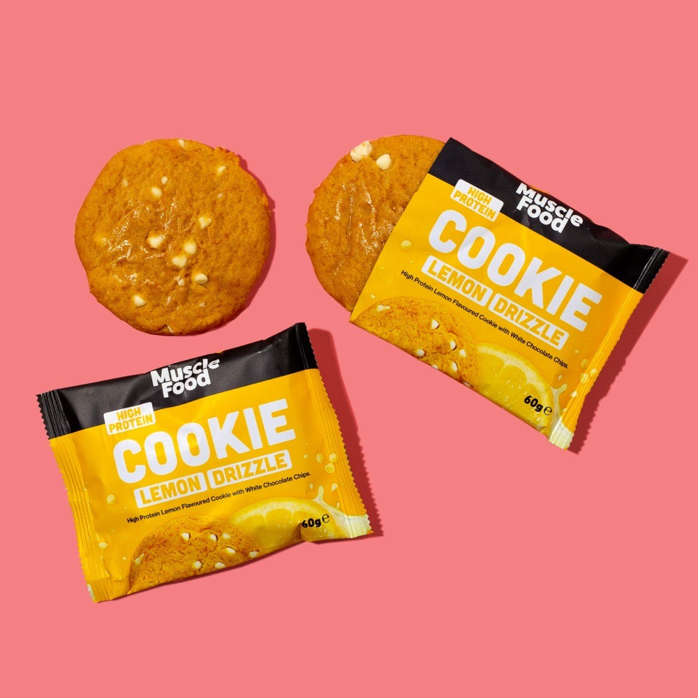 12 x 60g MuscleFood Lemon Drizzle Cookies