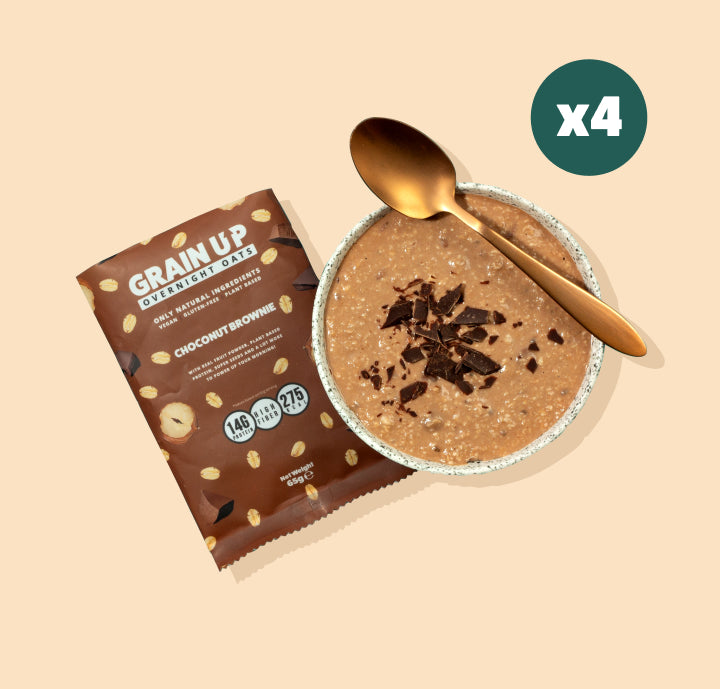 4 x Grain Up Overnight Oats - Choconut Brownie