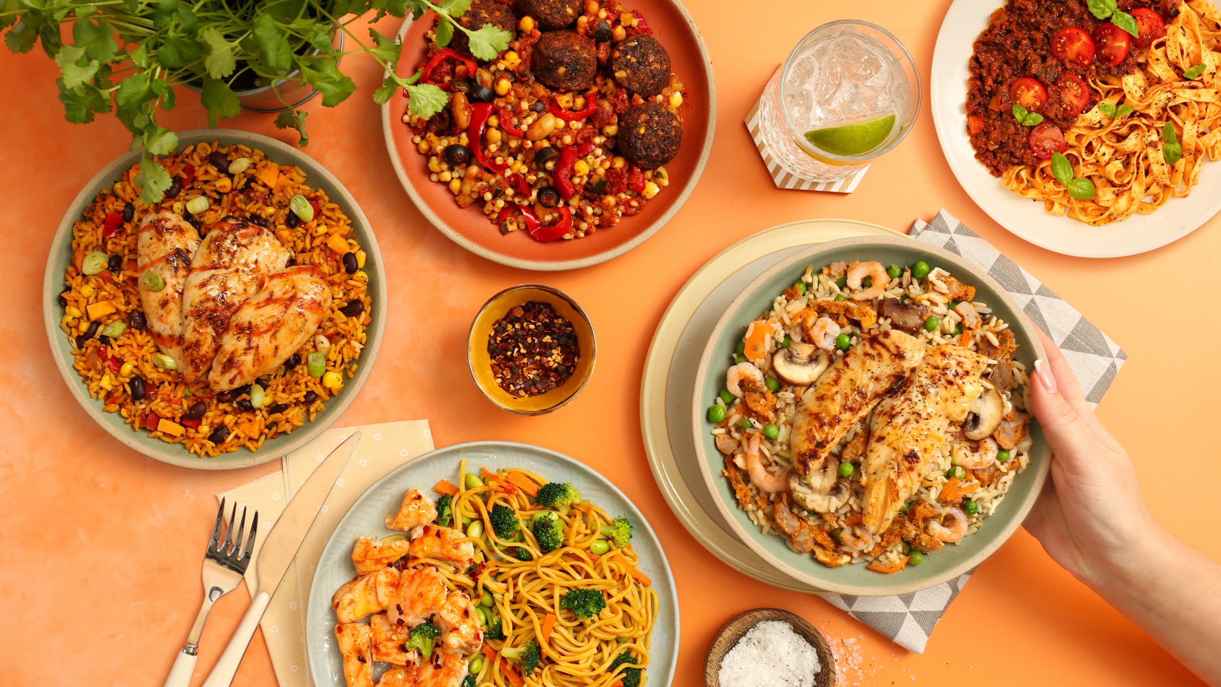 Ready cooked meals, ready in minutes.