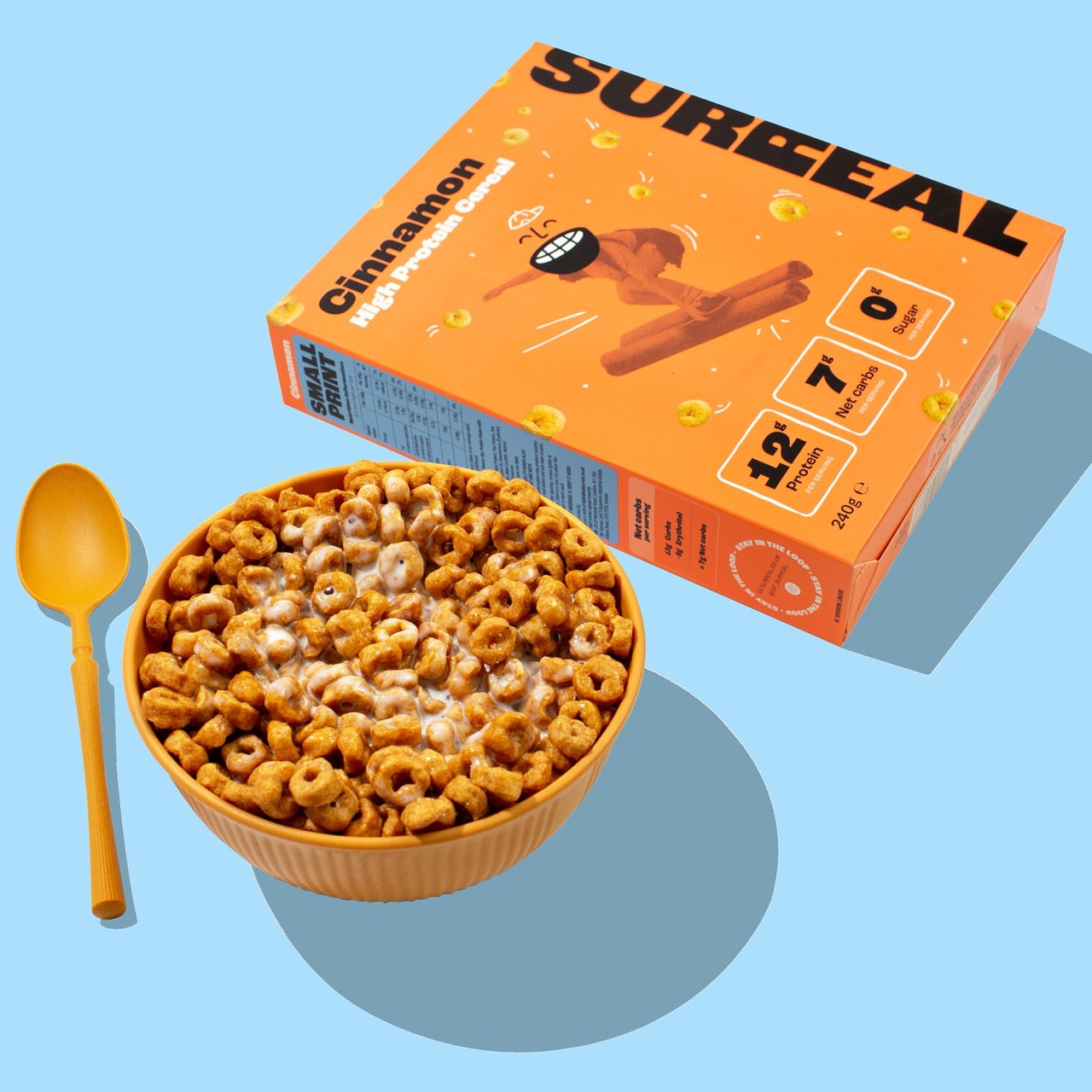 Surreal High Protein Cereal Cinnamon Flavour 240g Prepped Pots