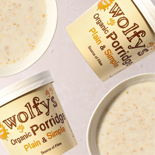 2 x Wolfys Porridge Pots - Organic Porridge