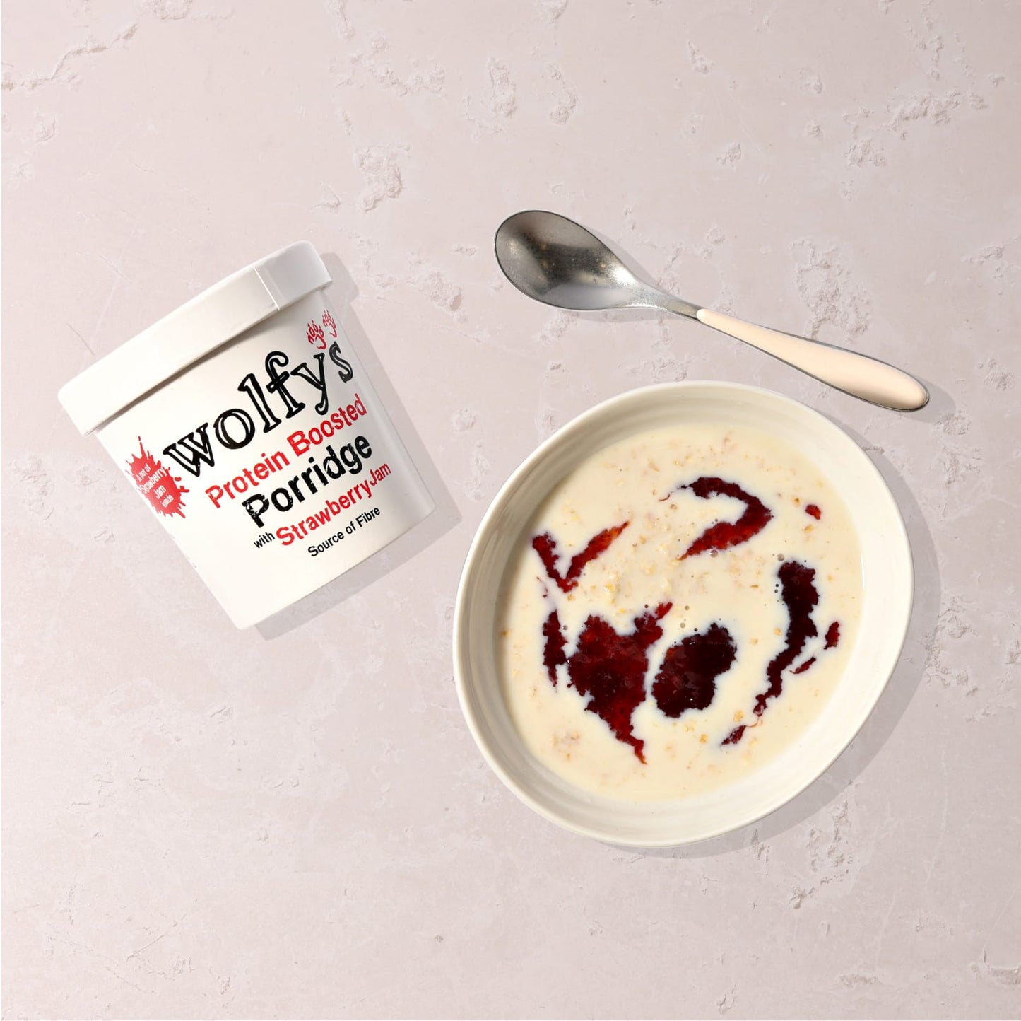 Wolfys Porridge Pots - Strawberry Jam