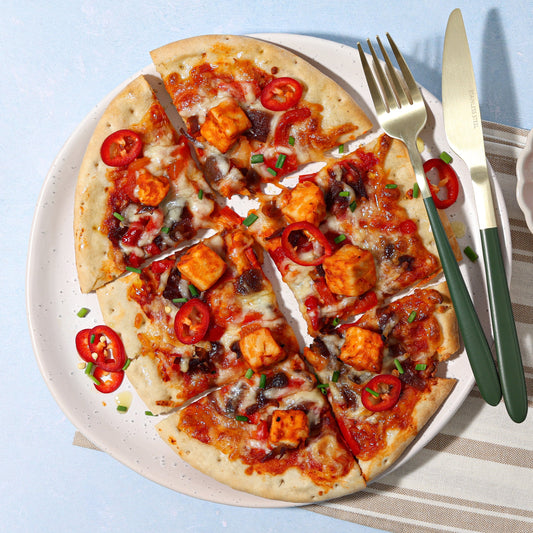 High Protein Buffalo Chicken Pizza