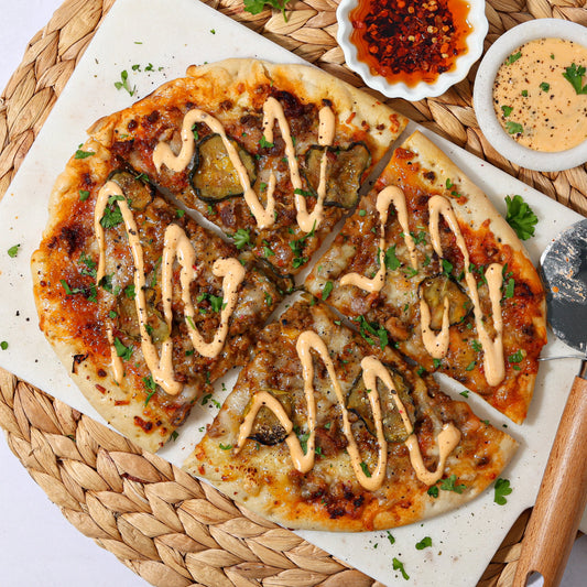 High Protein Cheeseburger Pizza