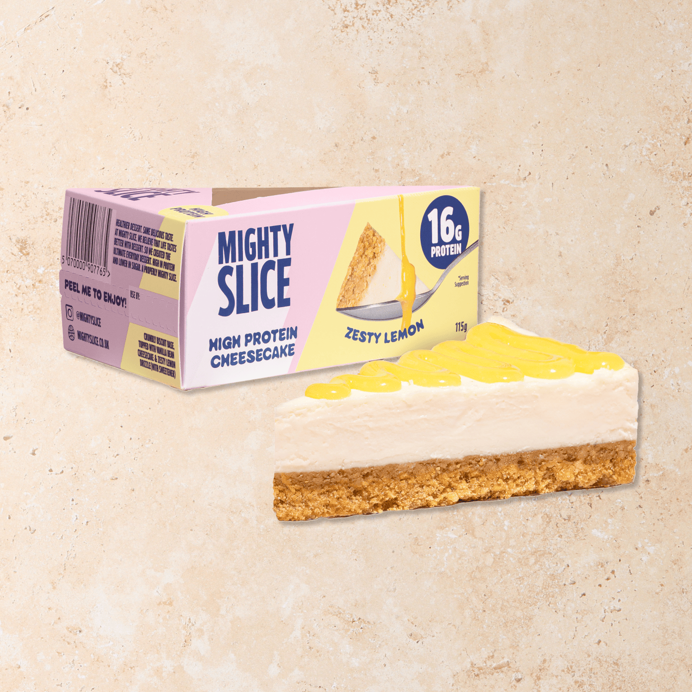 Mighty Slice High Protein Cheesecake - Zesty Lemon