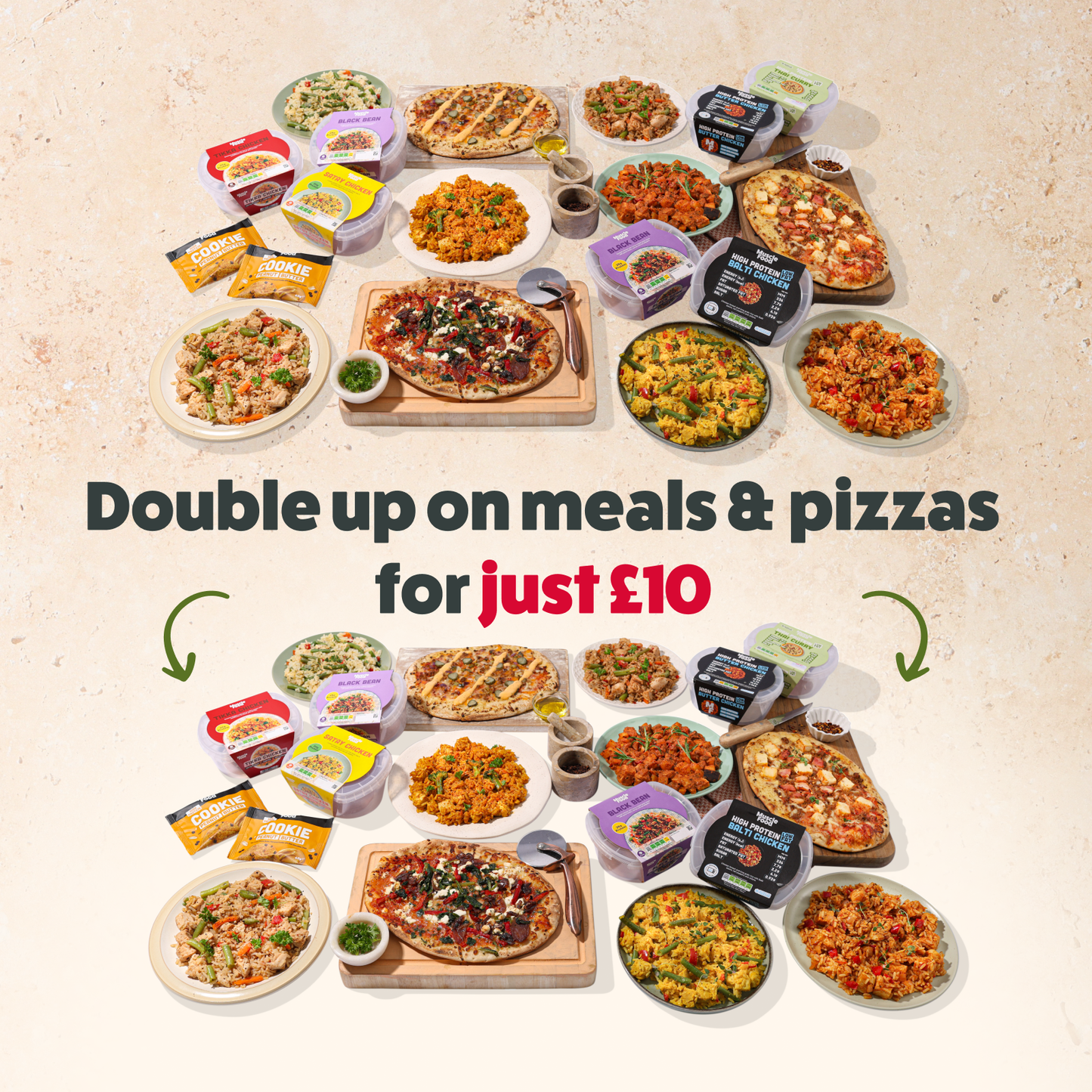 £10 Double-Up High Protein Pots & Pizza Deal