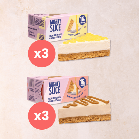 6x Mighty Slice High Protein Cheesecake Bundle - Caramelised Biscuit & Zesty Lemon
