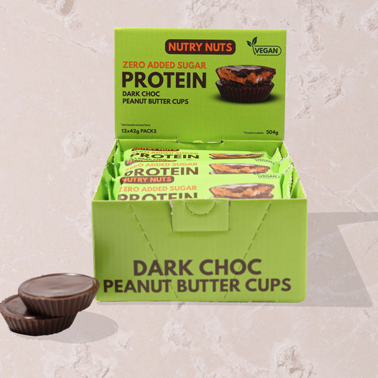 12 x Nutry Nuts Zero Added Sugar Protein Nut Butter Cups - Dark Choc