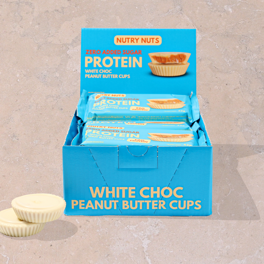 12 x Nutry Nuts Zero Added Sugar Protein Nut Butter Cups - White Choc