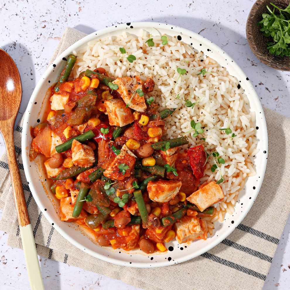 Fajita Chicken with Peppers & Rice – Prepped Pots | MuscleFood