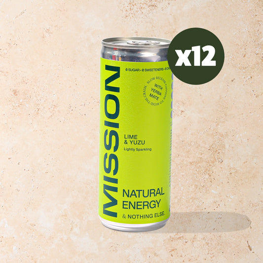Mission Natural Energy Case - Lime & Yuzu - 12 x 250ml