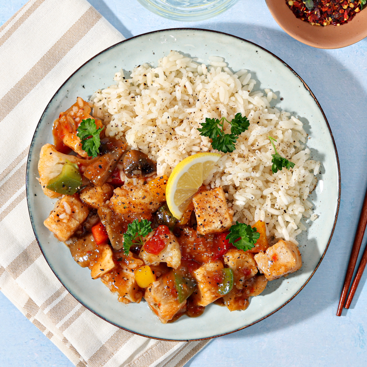 Sticky Sweet Chilli Chicken & Rice – Prepped Pots | MuscleFood