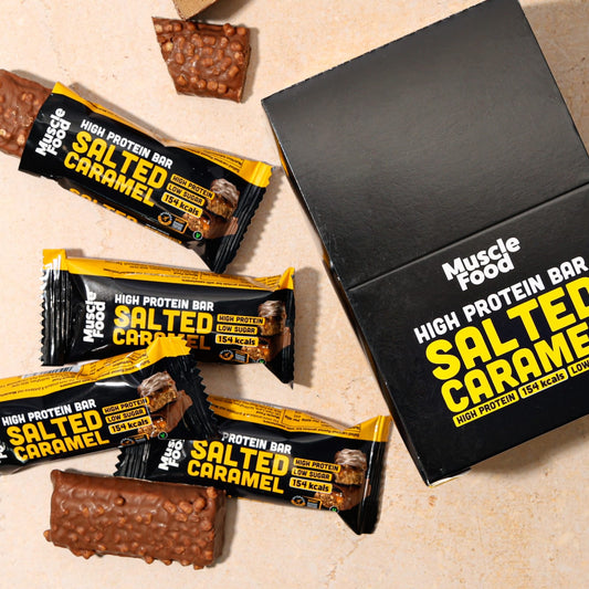 12 x 45g MuscleFood Salted Caramel Protein Bars