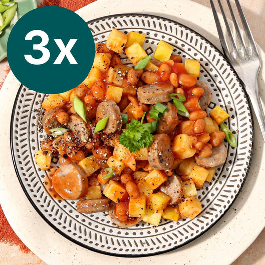 3 x Sausage, Bean & Potato Pot (20g protein)