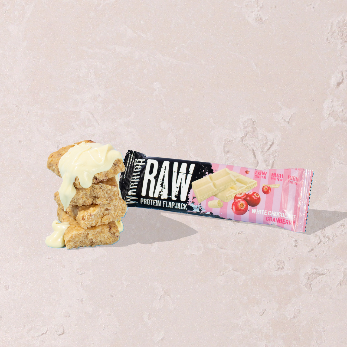 Warrior Raw Protein Flapjack - White Chocolate & Cranberry 75g