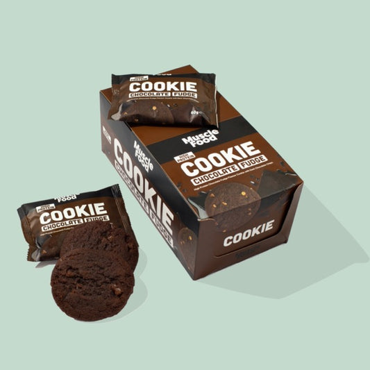 12 x 60g MuscleFood Chocolate Fudge Cookies