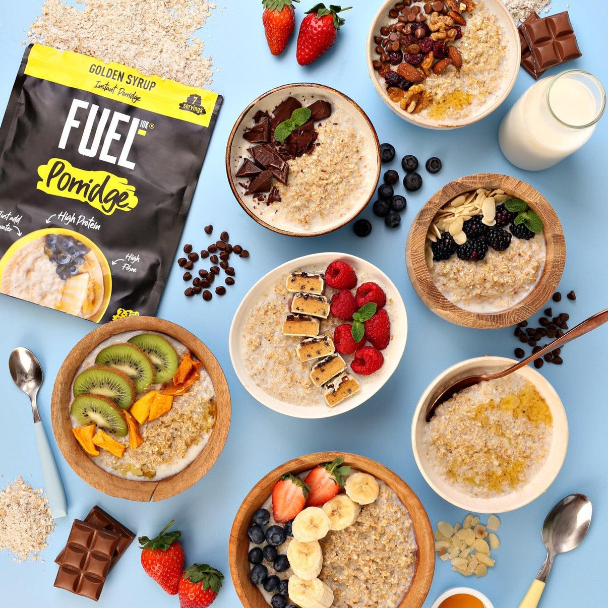 FUEL10k Golden Syrup Porridge Pouch (7 servings) Prepped Pots